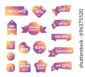 discount shopping banners and... | Shutterstock . vector #696375520