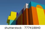abstract colorful painted walls.... | Shutterstock . vector #777418840