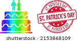 red round scratched st. patrick'... | Shutterstock .eps vector #2153868109