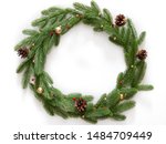 Christmas composition. wreath...