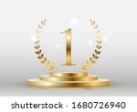stage podium with the number... | Shutterstock .eps vector #1680726940