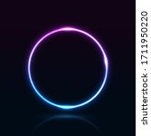 neon abstract round. glowing... | Shutterstock .eps vector #1711950220