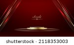 3d winner podium  red carpet... | Shutterstock .eps vector #2118353003