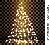 christmas tree made of lights... | Shutterstock .eps vector #720432259