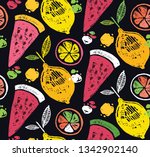 hand drawn doodle tropical... | Shutterstock .eps vector #1342902140
