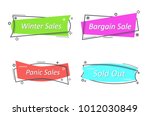 flat linear promotion ribbon... | Shutterstock .eps vector #1012030849