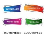 flat linear promotion ribbon... | Shutterstock .eps vector #1030459693