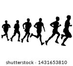 people athletes on running race ... | Shutterstock .eps vector #1431653810