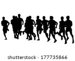 athletes sports men on running... | Shutterstock . vector #177735866