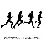 young athletes run a marathon.... | Shutterstock . vector #1783385960