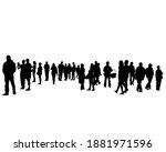 man and women on on street.... | Shutterstock .eps vector #1881971596
