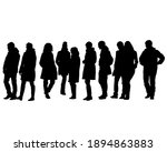 big crowds people on street.... | Shutterstock .eps vector #1894863883