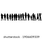 families with little child... | Shutterstock .eps vector #1906609339