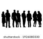 young man and woman walking on... | Shutterstock . vector #1926080330