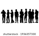young people in trendy street... | Shutterstock .eps vector #1936357330