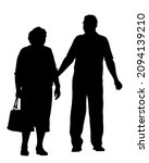older man and woman are... | Shutterstock . vector #2094139210