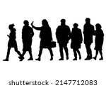 big crowds people walking on... | Shutterstock .eps vector #2147712083