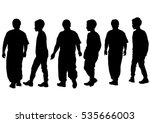 silhouettes of a little girl... | Shutterstock . vector #535666003