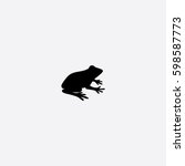 Frog Icon Silhouette Vector...
