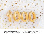 1000 followers card. Template for social networks, blogs. Festive Background Social media celebration banner. 1k online community fans. 1 one thousand subscriber