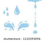 water drop icon set. blue spray ...