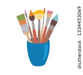 Paint Brushes in a cup image - Free stock photo - Public Domain