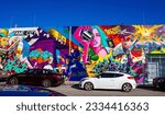 Small photo of Miami, United States of America - November 30, 2019: Art Wynwood in Miami, USA. Wynwood is a neighborhood in Miami Florida which has a strong art culture presence and murals can be seen everywhere.