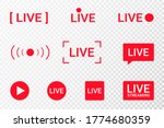 set of live streaming icons.... | Shutterstock .eps vector #1774680359