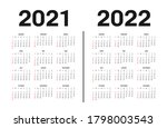 calendar 2021 and 2022 template.... | Shutterstock .eps vector #1798003543