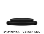 black podium mockup in circle... | Shutterstock .eps vector #2125844309