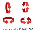 3d rotation sign red icon. 360... | Shutterstock .eps vector #1514061383