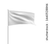 white flag waving in the wind.... | Shutterstock .eps vector #1660528846