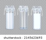 realistic cotton pad package... | Shutterstock .eps vector #2145623693