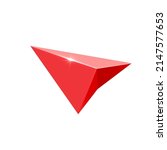 red glossy navigation arrow .... | Shutterstock .eps vector #2147577653