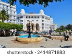 Small photo of Algiers Algeria April 22 2018 Central Post place constructed in 1910 It was a symbolique place of revolution (Herak) in Algeria in 2019 and reflect Alger la blanche