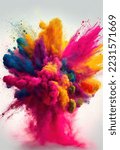 A colourful powder explosion of ...