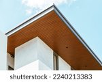 Ceiling, eaves, wood pattern, modern home decoration