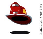 Red Fireman Hat Helmet Usa...