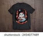 Cute ghost t shirt design about ...