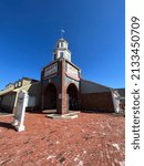 Small photo of FLEMINGTON, NJ, USA - March 4, 2022: Deserted shopping area called, Liberty Village Outlet. 1 Church St, Flemington, NJ 08822. Editorial use only.