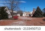 Small photo of FLEMINGTON, NJ, USA - March 4, 2022: Deserted shopping area called, Liberty Village Outlet. 1 Church St, Flemington, NJ 08822. Editorial use only.