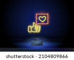 heart neon sign. neon like in... | Shutterstock .eps vector #2104809866