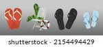 3d realitic beach flip flops.... | Shutterstock .eps vector #2154494429