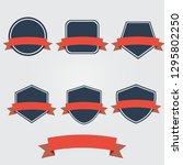 set of shields and ribbons... | Shutterstock .eps vector #1295802250