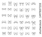 set of ribbon bow vector icon ... | Shutterstock .eps vector #1497837233