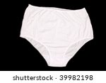 Large white pair of granny pants isolated on black