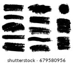 vector black paint  ink brush... | Shutterstock .eps vector #679580956