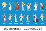 Set Of Olympian Greek Gods And...