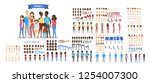big family character set for... | Shutterstock .eps vector #1254007300