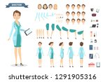 female doctor character set... | Shutterstock . vector #1291905316
